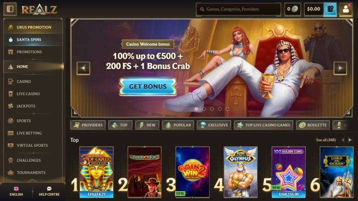 Realz Casino – Testbericht Screenshot